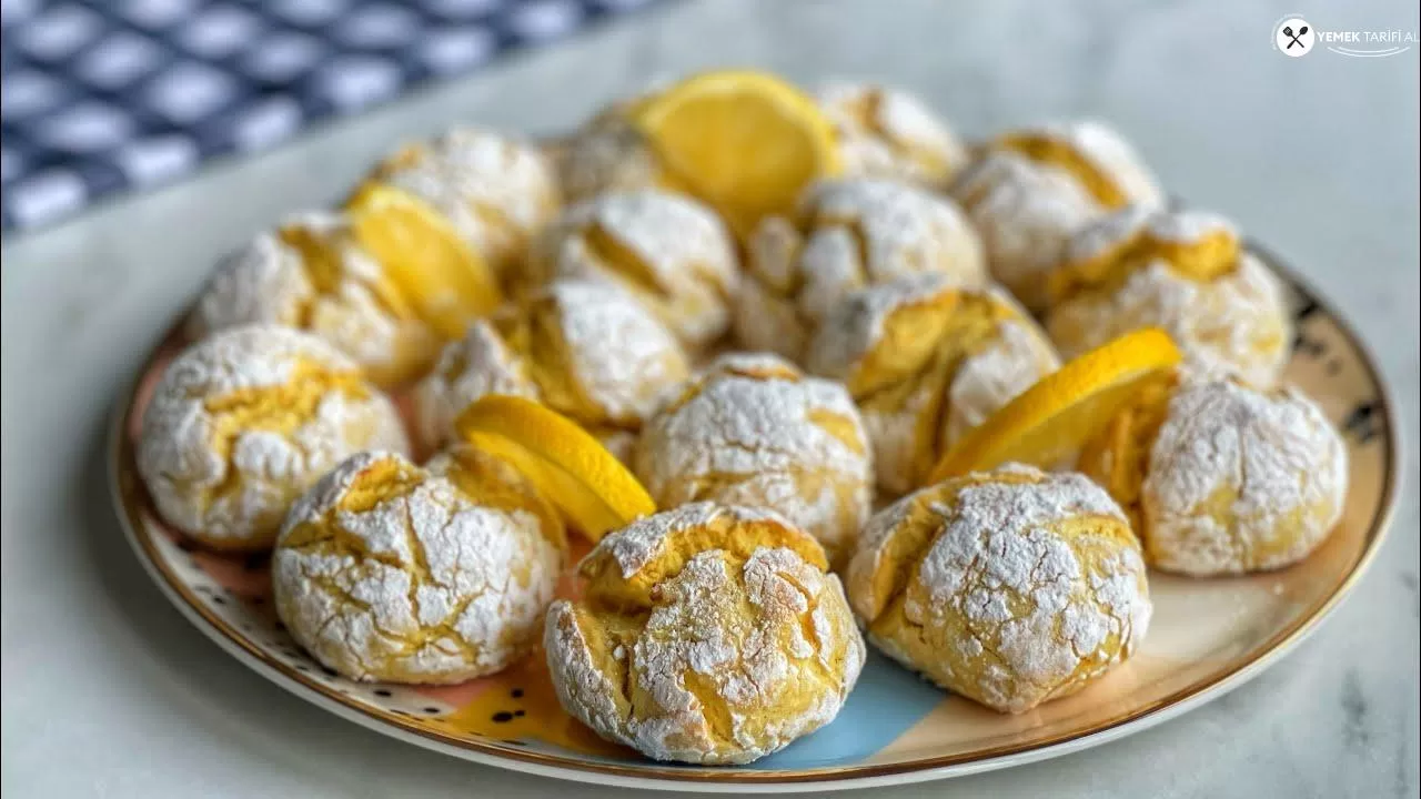 Limonlu Çatlak Kurabiye