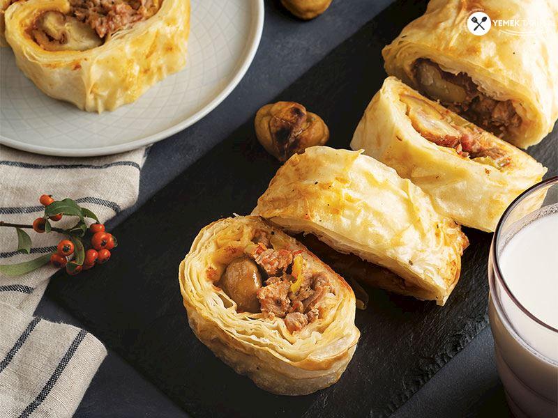 Kestaneli Çullama (Rulo Börek) Tarifi 1 – kestaneli cullama rulo borek tarifi iLEZNHLk